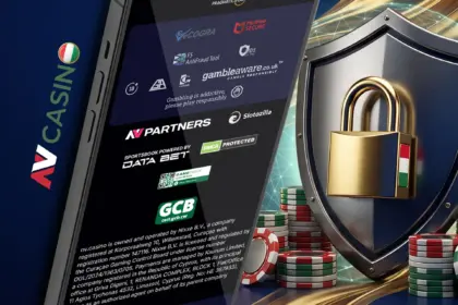 NV Casino megbízhatóságát igazoló licencek és biztonsági tanúsítványok, mint a GCB engedély, egy virtuális lakat kíséretében